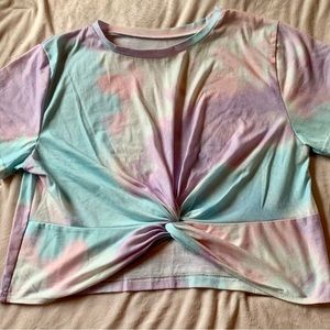 Women's tye dye cropped tee